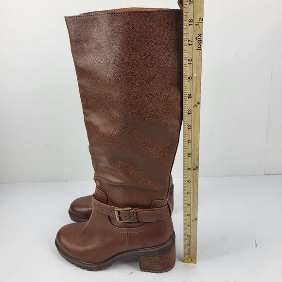 ZODIAC Goring Georgia Round Toe Block Heel Zip Riding Boot Brown 10 M - Picture 3 of 12